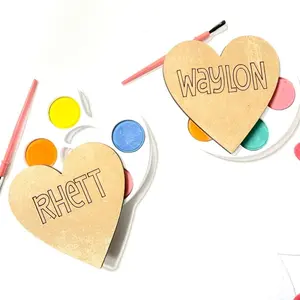 DIY personalized heart magnet with paint, DIY Valentine Kit, personalized magnets