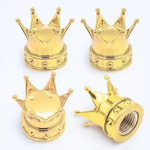 Crown Valve Caps for Cars & Bikes - Universal Fit, Durable Anti-Oxidant Dust Caps, Tire Pressure Caps. Enhance Style & Safety for Outdoor Riding, Commuting, or Festive Decor. Eco-Friendly Material.