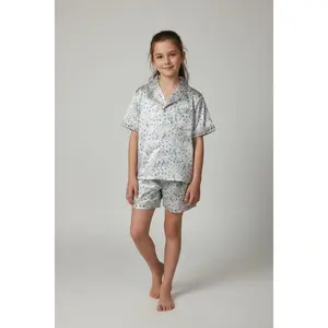 Tweenstyle by Stoopher -  Elegant Floral Silky Shorts Loungewear Set