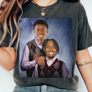Tyrese Maxey V. J. Edgecombe Basketball Shirt, Philadelphia Step Bros Tee, Funny Basketball Gift Unisex, Shortsleeve, Fit
