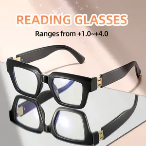 Square Reading Glasses, Fashionable Flower Design Frame, Youthful Look, Classic Vintage Style Unisex Presbyopia Eyewear, Reading Eyeglasses
