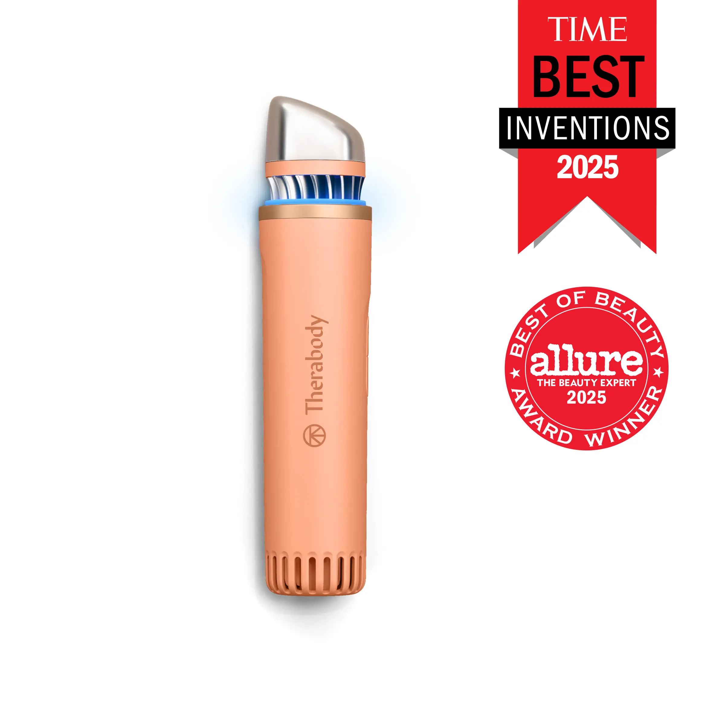 Therabody TheraFace Depuffing Wand - Cold & Heat Facial Treatments (Peach) Therabody TheraFace Depuffing Wand - Cold & Heat Facial Treatments (Peach)