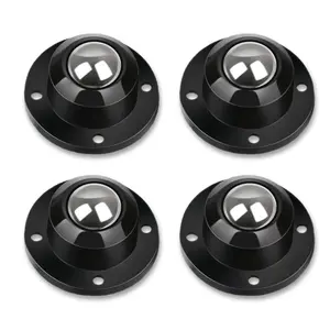 Self Adhesive Caster Wheels for Furniture,Storage Box,Trash Can,PC Stainless Steel Universal Pulley 360  Rotating Adhesive Caster Wheels 0.8 Inch Low Profile Swivel Wheels Black 4 Pack