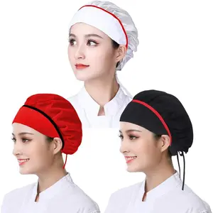 Chef Hats Adjustable & Reusable Kitchen Cooking Chef Caps Food Service Hair Nets Breathable Mesh Work Hat