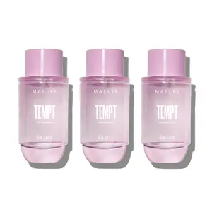 MAËLYS - TEMPT Eau de Parfum x3 - with Pink Pineapple + Sparkling Yuzu - A Fresh, Citrus Fragrance With Notes Of Musk, Juicy Pear, & Guaiacwood