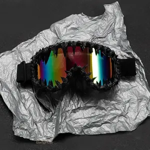 Punk Irregular Sunglasses, Windproof Ski Goggles for Men Women Outdoor Sports