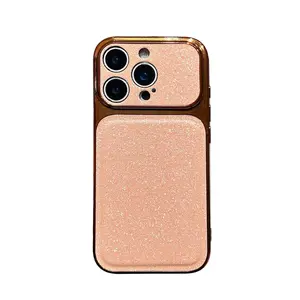 (Case & Nova.) Luxury Glitter Sparkle Phone Case with Large Lens Window, Compatible with iPhone 17 Pro Max, 16, 15, 14, 13, 12, Shockproof Electroplated Protective Cover