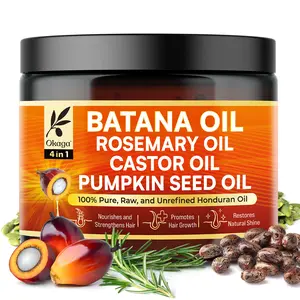 Okaga 4 in 1 Batana Oil Cream - with Rosemary, Castor, & Pumpkin Seed Oil - Hair Growth & Scalp Health Support - (5 oz)