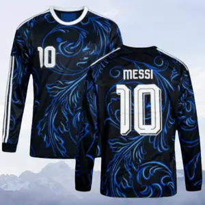 10# Messi 2026 Argentina National Team Home Short Long Sleeve Soccer Jersey