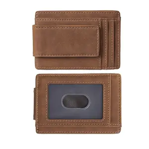 Slim Minimalist Wallet for Men with Magnetic Money Clip Leather Wallet Slim Minimalist Wallet for Men with Magnetic Money Clip Leather Wallet