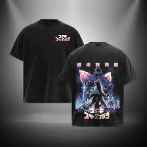 Space Godzilla vs Godzilla Toho Vers King of the Monsters Vers Gojira Washed TShirt Hoodie Sweater Monster Vers Toho Vers Menswear Gift for movie fans Top Apparel Classic Oversized Seamless Simple Straight Man Clothes Cotton designer shirts
