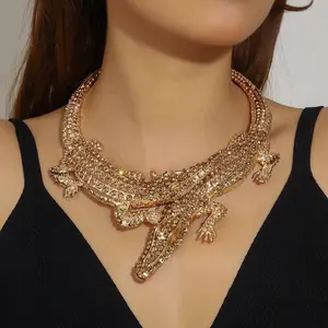 1PC Gold Animal Exaggerated Personality High-End Design Necklace