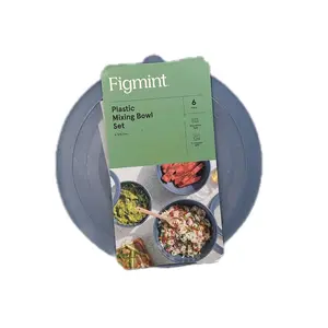 Figment 6pc Mixing Bowl Set with Beautiful Durable Lids, Includes Three Bowls and Throws Lids, Dishwasher & Microwave Safe - Cookware Nonstick Pots Tableware