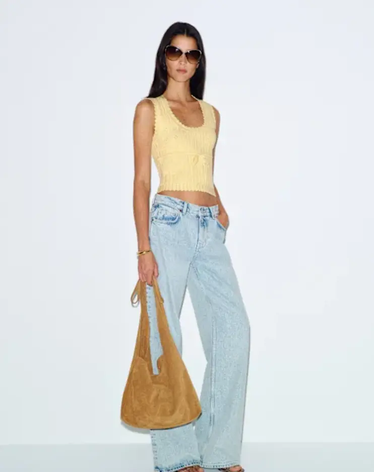 REFORMATION Erin Cotton Sweater Tank - Pineapple