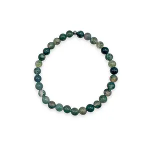 Men's Moss Agate Mini Stacker Bracelet