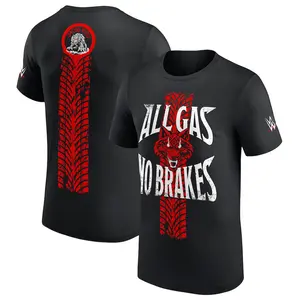 Jacob Fatu All Gas No Brakes T-Shirt for Men, Wrestling Graphic Tee, Tribal Streetwear Top, 90s Clothes, Casual Daily Wear Fan Shirt