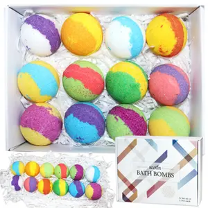 Bath Bombs Ball Explosion Salt Ball Gift Box Body Care Pack Smooth Soap Color Comfort Body Wash Skin Repair Skin Care