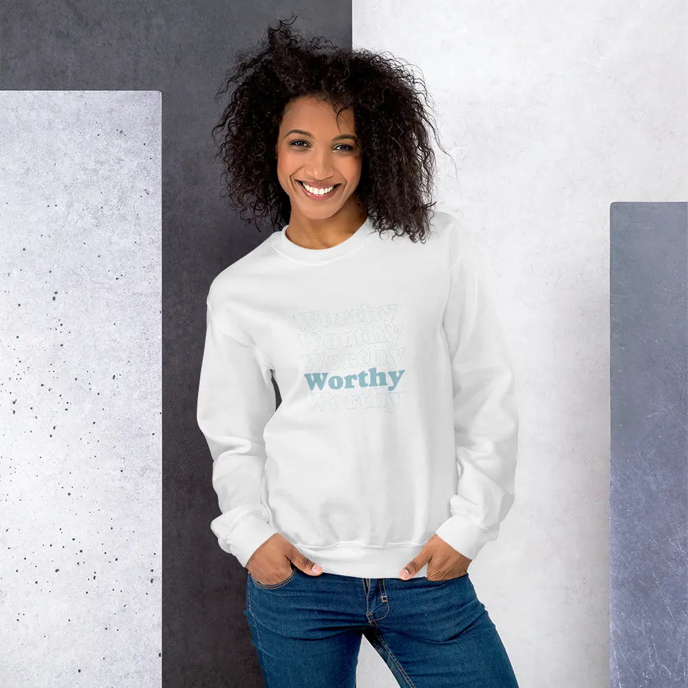 Stacked Blue Worthy Sweatshirt