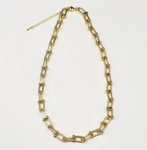 Gold Plated Horse Shoe Necklaces Fashion Jewelry