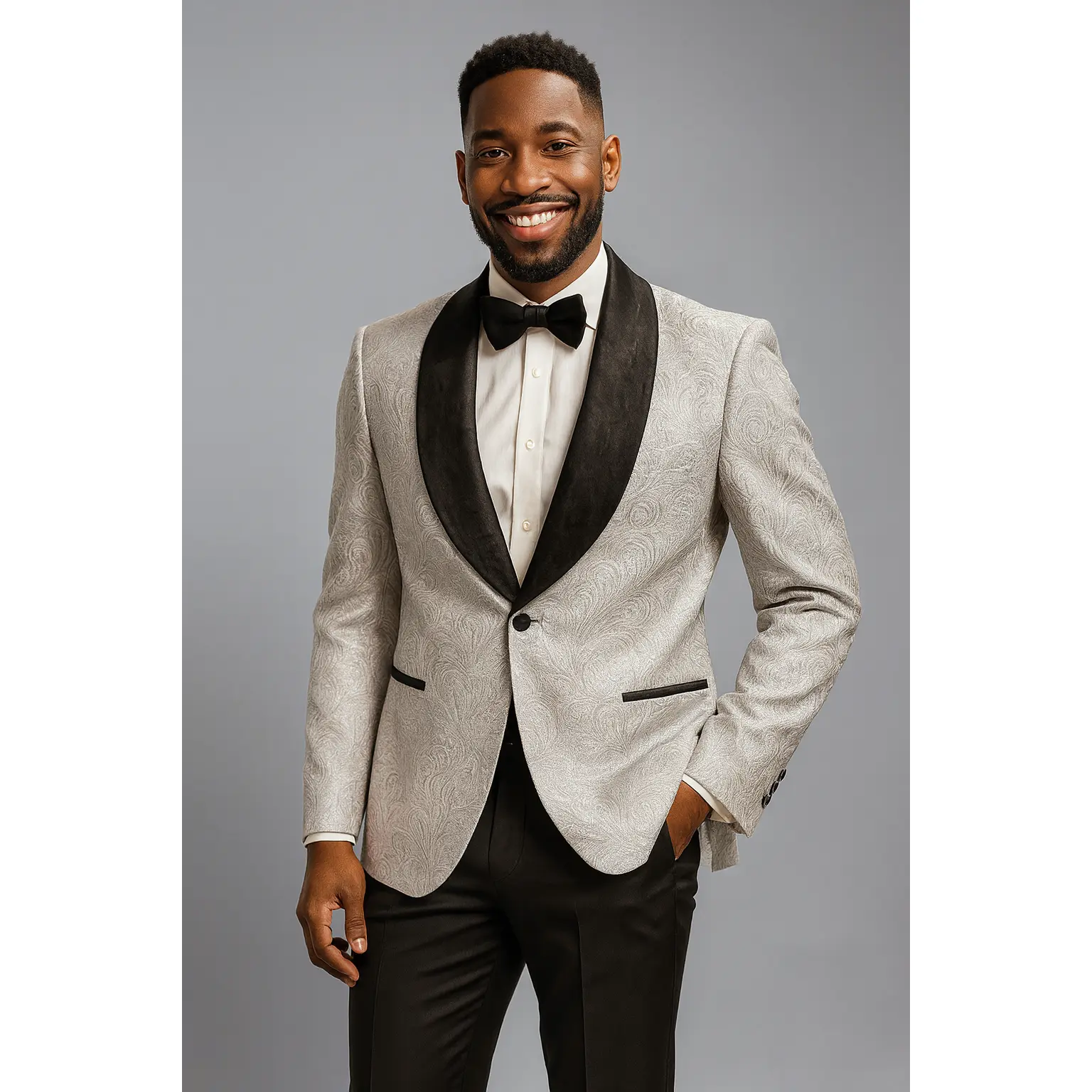 Mazari 9520 3PCS Tuxedo  Silver
