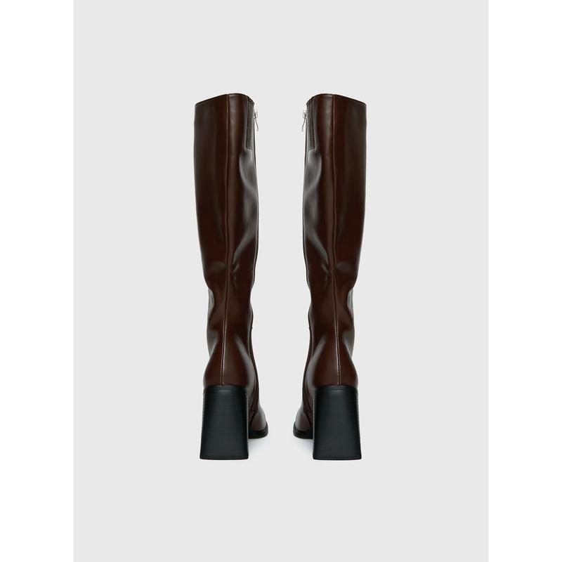 Renzo Knee High Boots Brown