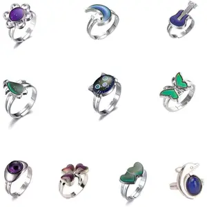 10 count Mixed Mood Rings Classic Temperature Change Color Ring Lovers (Adjustable Size)