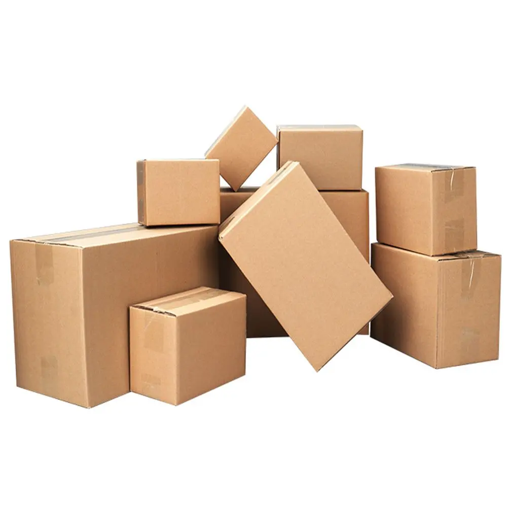 Eco-Friendly Yellow Corrugated Paper Boxes - 100 Pack, Perfect for Shipping and Storage