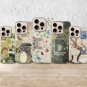 Totoro Phone Case, Cottagecore Forest Collage Art Phone Case For iPhone 17 Air X 11 12 13 14 15 16 Plus Pro Max & Samsung S Series