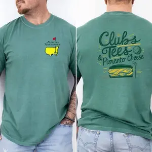 Comfort Colors Masters Golf - Clubs, Tees & Pimento Cheese T-shirt, 2026 Augusta National Golf Club T-shirt, Gift For Him, Menswear