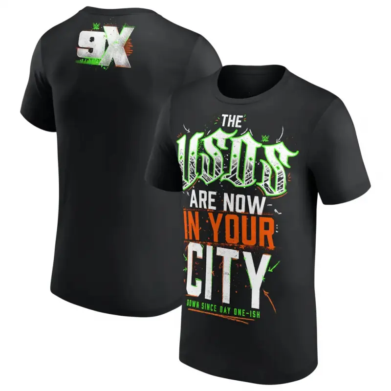🤼‍♂️[Graphic Tee][100%cotton]The Usos Are In Your City T-Shirt – Retro WWE Graphics Tee, Unisex Wrestling Shirt for Men & Women, Casual Streetwear, Comfortable Cotton, Fan Gift for Wrestling Enthusiasts, Pro Wrestling Merchandise