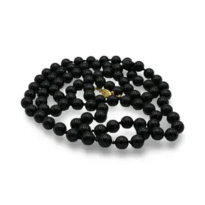 Long  Black Agate Necklace