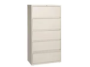 Lorell Lateral File RCD 5-Drawer 36"x18-5/8"x68-3/4" Putty 43512