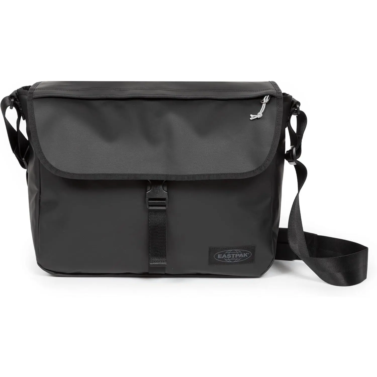 EASTPAK Delegate + 20L Weatherproof Shoulder Bag with 17" Laptop Sleeve Trolley Strap Reflective Details Adjustable Padded Strap Tarp Black