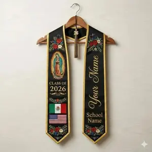 Custom Mexican Graduation Stole with Name, Class of 2026 Serape Graduation Sash, Latina Grad Outfit, Senior Photo Prop Gift