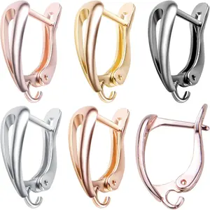 20pcs 5 Colors Round French Earring Hooks Hypoallergenic Brass Leverback Ear Wire Hooks with Open Loop for DIY Dangle Earrings Jewelry Making Christmas Party Anniversary Favor