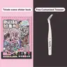 Horror Theme Cute Miniature Sticker Album - 45pcs Customizable Cute Adhesive Vinyl Decals, Unisex 3D Stacking Plastic Reusable Craft Supplies for Adult DIY Scrapbooking, Cartoon House Decor