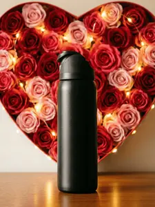 OWL Insulated Stainless Steel Water Bottle with Straw – Very, Very Dark , 32oz, 100% Leak Proof, Minimalist Style, Keeps Cold 24Hrs & Hot 12Hrs, Prefect for School, Work，Camping, Sports & Everyday Use