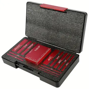 15pcs Gauge Block Set, Aluminum Alloy Height Gauge Block, High Precision Setup Bars Portable Testing Gauge Block, Measuring Tool For Router And Table Saw Woodworking Accessories