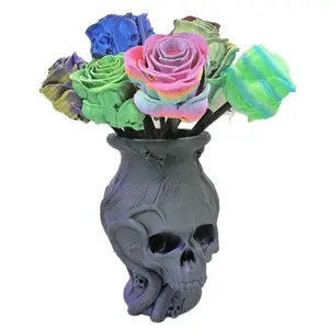 The Forbidden Vase: A Darkened Bloom of Enigmatic Beauty Decor Ornaments gifts boyfriend Purple Black Flower Design Decoration Figurine Vase