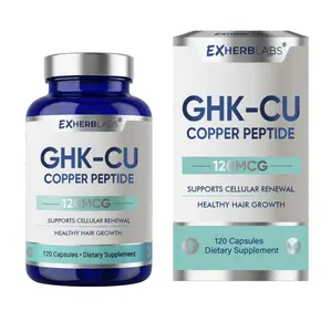GHK-Cu Copper Peptide Capsules – 120mcg Dietary Supplement for Cellular Renewal & Healthy Hair Growth Support – Professional Strength Peptide Formula for Hair Follicle Vitality – 120 Capsules