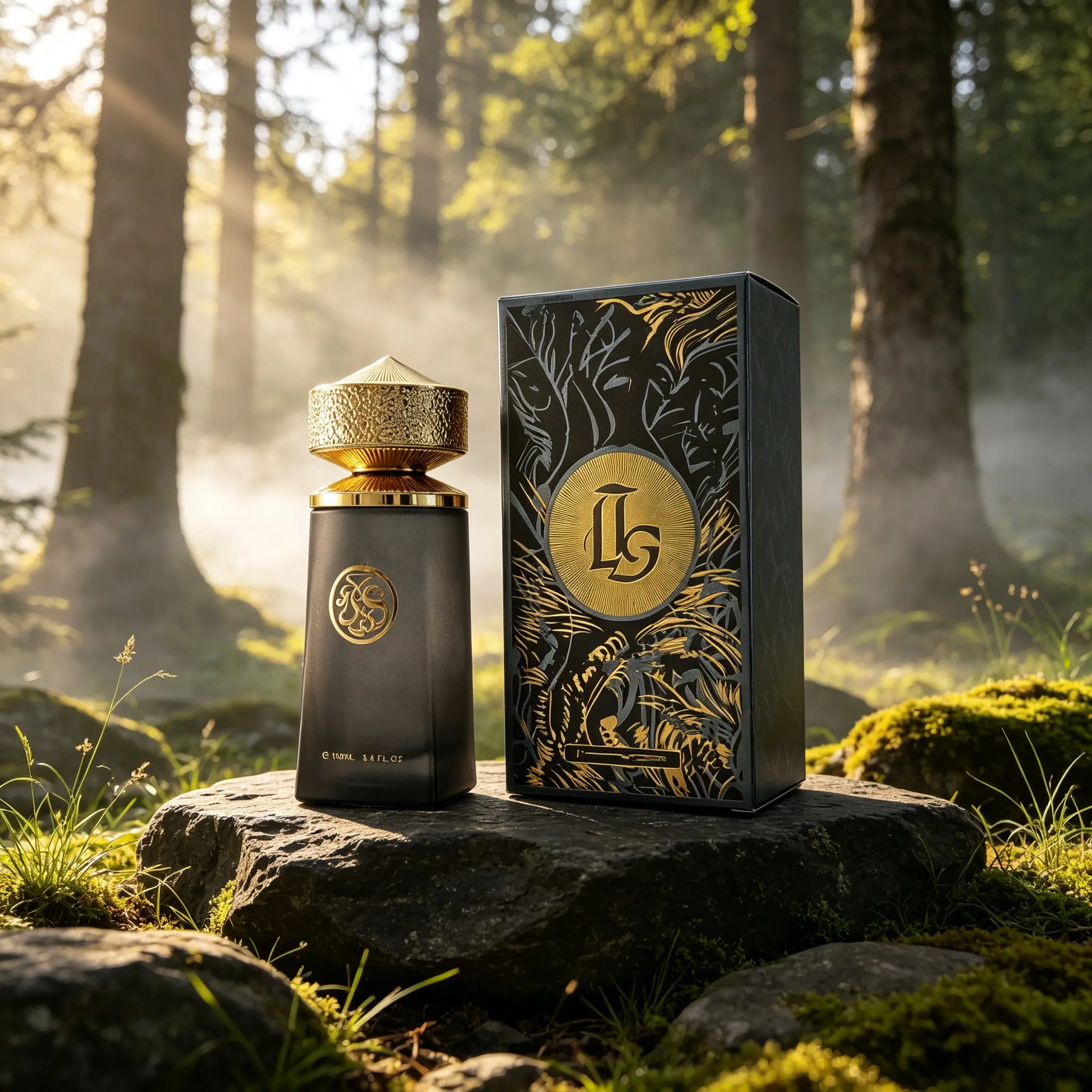 LS Brand Forest Essence Perfume - 100ml Eau de Parfum in Elegant Black & Gold Packaging for Men & Women