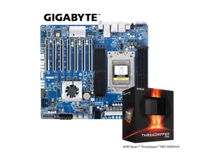 GIGABYTE MC62-G40 AMD Ryzen Threadripper PRO Workstation Motherboard with AMD Threadropper Pro 5955WX Bundle Deal,16-core, 32-Thread, Processor Integrated by GIGABYTE