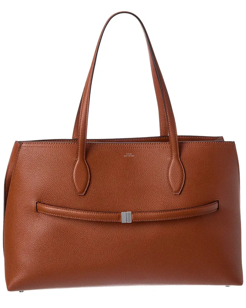 TOTEME Logo Leather Tote