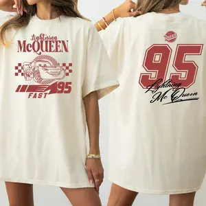 Vintage Lightning McQueenn A6 Graphic Tee Sweatshirt Hoodie, Rusteze Cars, Piston Cup, Pixarr Cars, Family Vacation, Menswear Womenswear Top