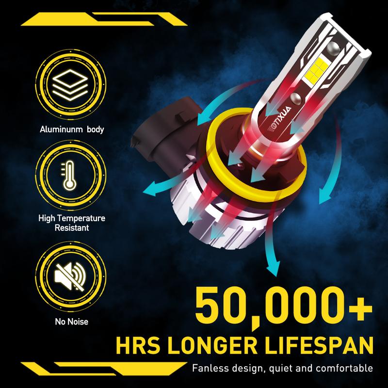 AUXITO White LED H8/H9/H11 Headlight E2 Series Bulbs Low Beam Bright Kit AUXITO White LED H8/H9/H11 Headlight E2 Series Bulbs Low Beam Bright Kit