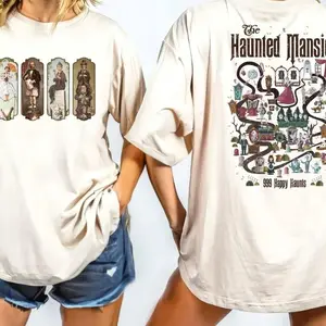 The Haunted Mansion Map Shirt, Halloween T-shirt, Retro The Haunted Mansion Map, Stretching Room Shirt, Trip Shirt, Youth & Adult & Toddler Haunted