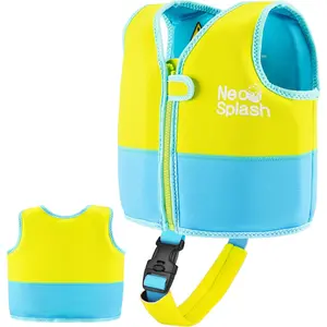 Kids Swim Vest Neoprene Swimming Aid with Adjustable Safety Strap for Age 1-3 and 3-6