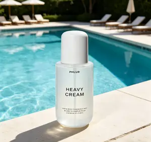 PHLUR Heavy Cream Body Mist, 2-in-1 Hair & Body Perfume for Women, Gourmand Vanilla Fragrance with Marshmallow, Coconut Cream & Citrus, 8 Fl Oz / 240ml