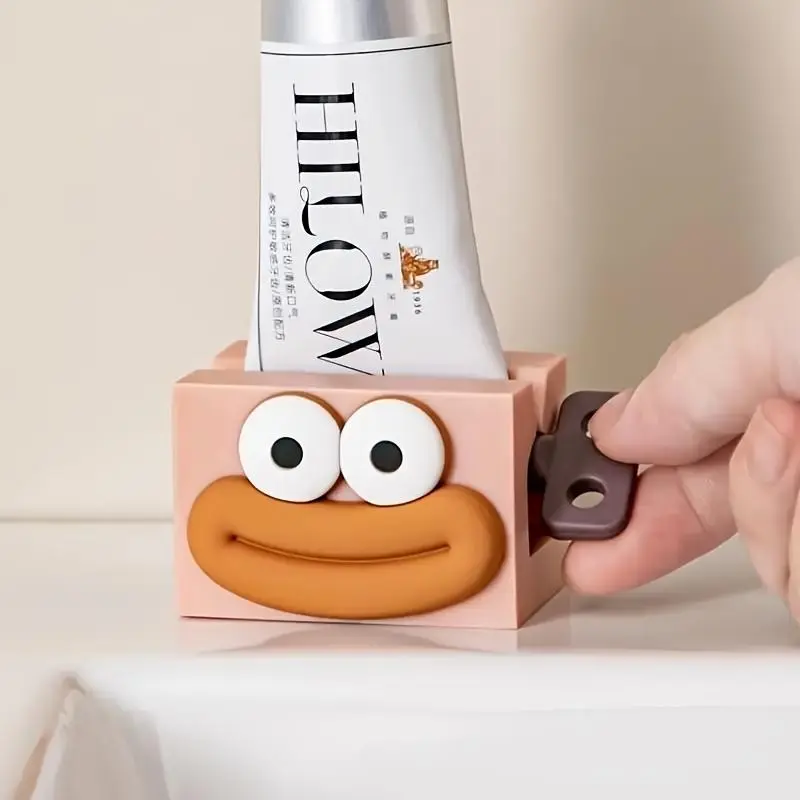 1pc Cute Toothpaste And Facial Cleanser Dispenser - Portable Automatic Dispenser with Fun Design, Perfect for Home And Travel, Travel Toiletries Organizer|Funky Design|Portable Dispenser