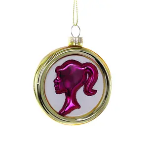 Barbie-Inspired Pink Cameo Ornament
